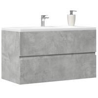 Vaskeskab 90x38,5x45 cm konstrueret træ betongrå