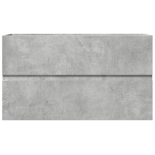 Vaskeskab 90x38,5x45 cm konstrueret træ betongrå