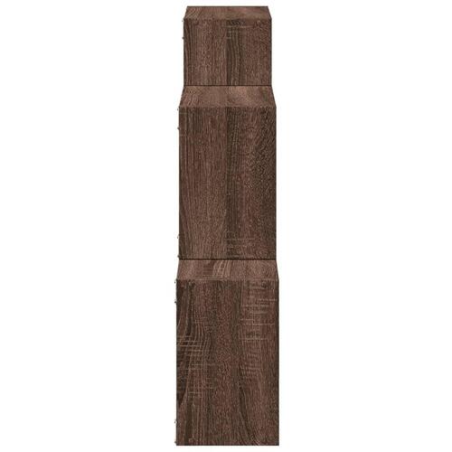 Vægskab 78x18x71 cm konstrueret træ brun egetræsfarve