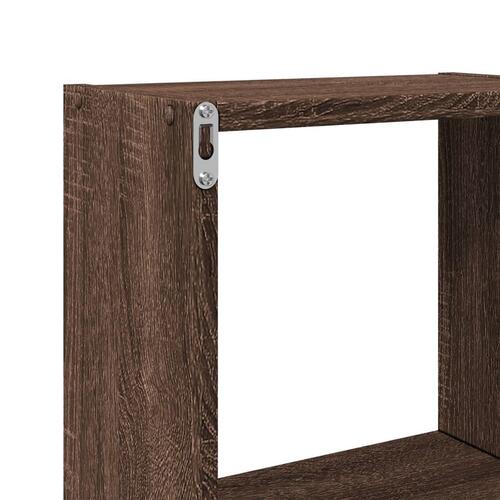 Vægskab 78x18x71 cm konstrueret træ brun egetræsfarve