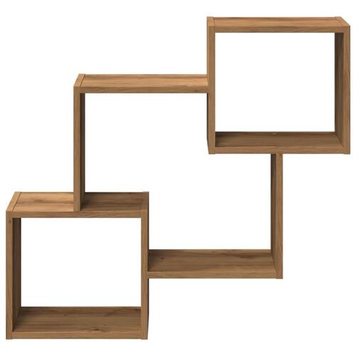 Vægskab 78x18x71 cm konstrueret træ kunsteg