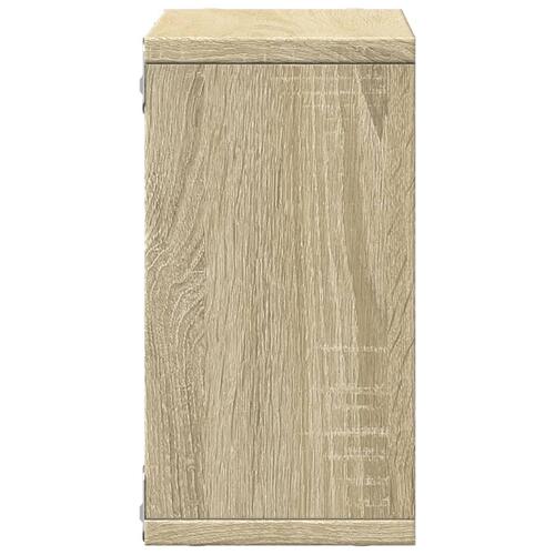 Vægskab 60x16x30 cm konstrueret træ sonoma-eg