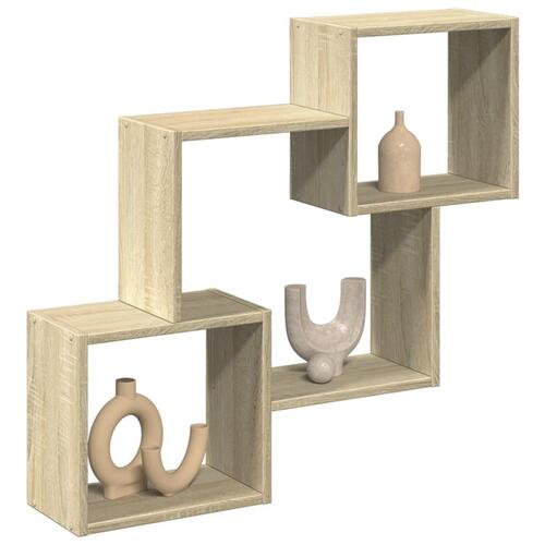 Vægskab 78x18x71 cm konstrueret træ sonoma-eg