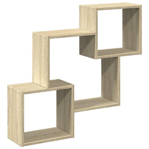 Vægskab 78x18x71 cm konstrueret træ sonoma-eg
