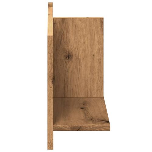 Vægskab 70x16,5x30 cm konstrueret træ kunsteg