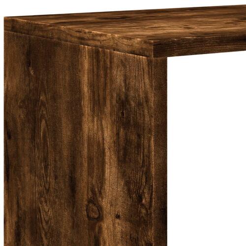 Bogreol/rumdeler 99x29x99cm 3 niveauer konstrueret træ røget eg