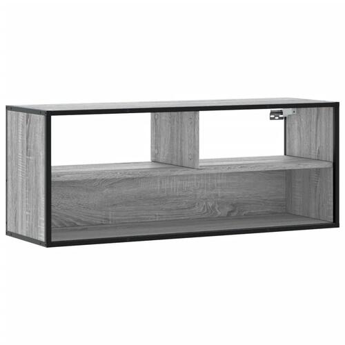Tv-bord 100x31x39,5 cm konstrueret træ og metal grå sonoma-eg