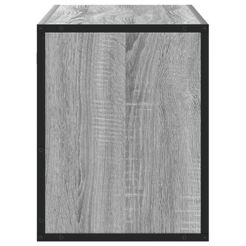Tv-bord 100x31x39,5 cm konstrueret træ og metal grå sonoma-eg