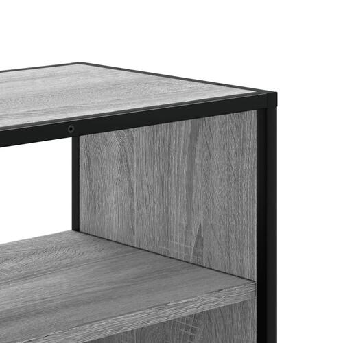 Tv-bord 100x31x39,5 cm konstrueret træ og metal grå sonoma-eg