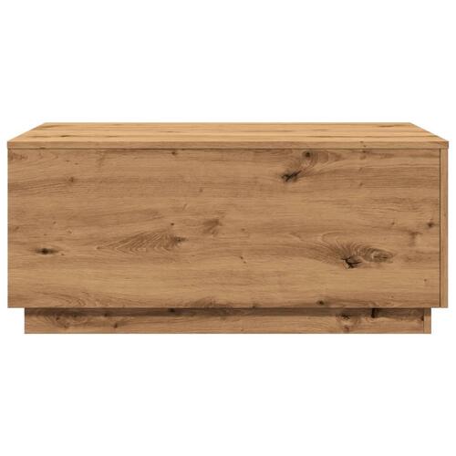Sofabord med LED-lys 90x50x40 cm kunsteg
