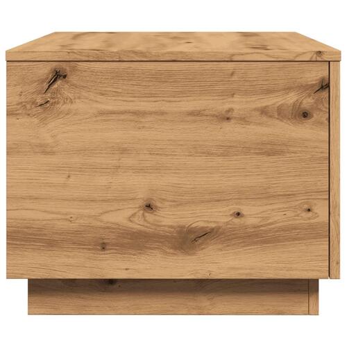 Sofabord med LED-lys 90x50x40 cm kunsteg