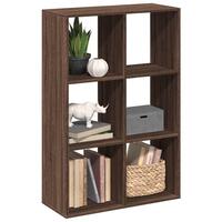 Bogreol/rumdeler 69,5x29x103,5 cm konstrueret træ brun egetræ