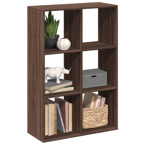 Bogreol/rumdeler 69,5x29x103,5 cm konstrueret træ brun egetræ