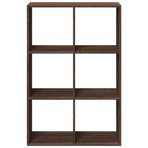 Bogreol/rumdeler 69,5x29x103,5 cm konstrueret træ brun egetræ