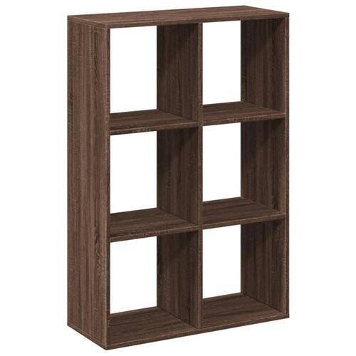 Bogreol/rumdeler 69,5x29x103,5 cm konstrueret træ brun egetræ
