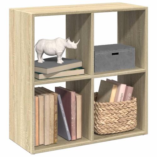Bogreol/rumdeler 69,5x29x69,5 cm konstrueret træ sonoma-eg