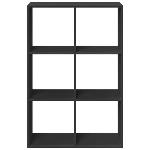 Bogreol/rumdeler 69,5x29x103,5 cm konstrueret træ sort