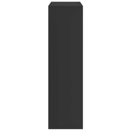 Bogreol/rumdeler 69,5x29x103,5 cm konstrueret træ sort