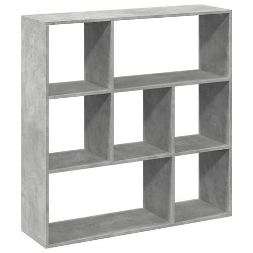 Bogreol/rumdeler 102x29x103,5 cm konstrueret træ betongrå
