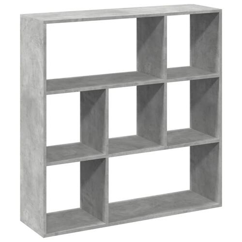 Bogreol/rumdeler 102x29x103,5 cm konstrueret træ betongrå