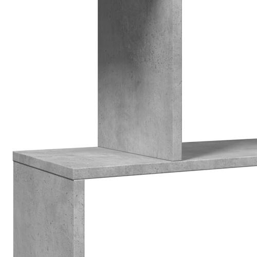 Bogreol/rumdeler 70x24x97 cm 3niveauer konstrueret træ betongrå