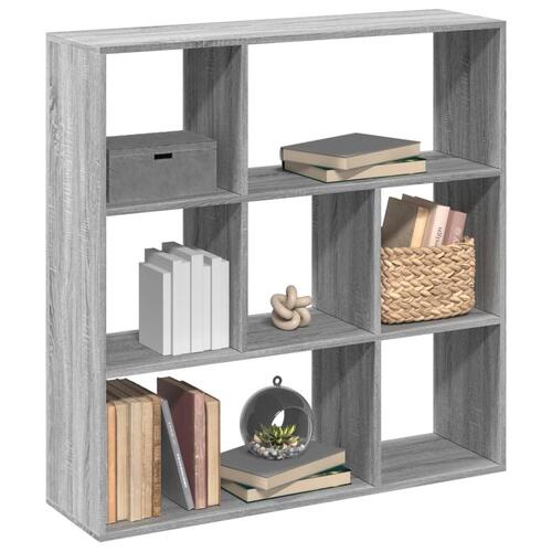 Bogreol/rumdeler 102x29x103,5 cm konstrueret træ grå sonoma-eg