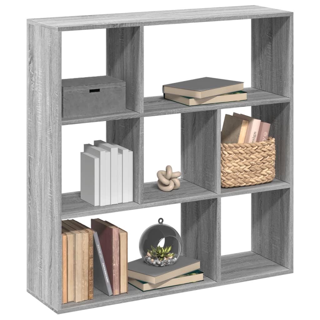Bogreol/rumdeler 102x29x103,5 cm konstrueret træ grå sonoma-eg