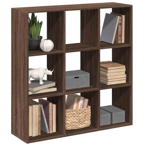 Bogreol/rumdeler 102x29x103,5 cm konstrueret træ brun egetræ