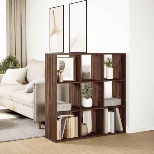 Bogreol/rumdeler 102x29x103,5 cm konstrueret træ brun egetræ