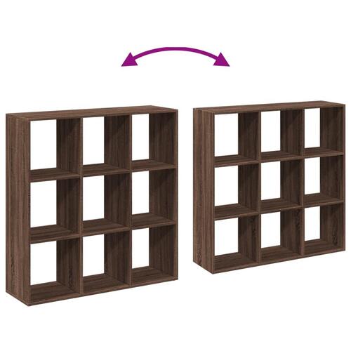 Bogreol/rumdeler 102x29x103,5 cm konstrueret træ brun egetræ