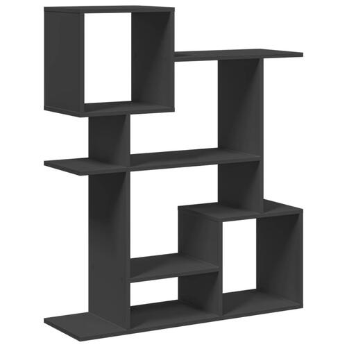 Bogreol/rumdeler 92x29x112 cm konstrueret træ sort