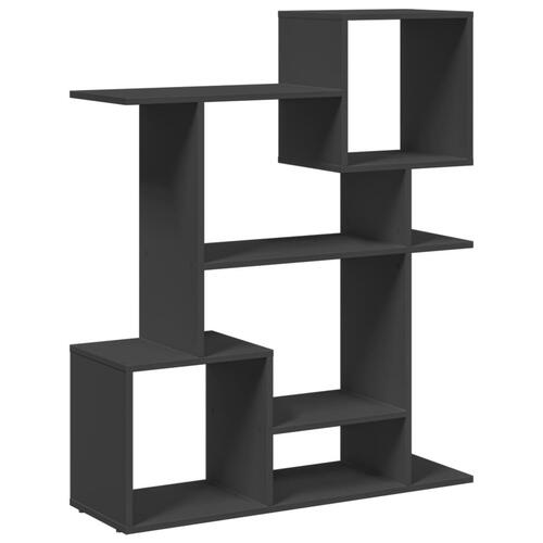 Bogreol/rumdeler 92x29x112 cm konstrueret træ sort