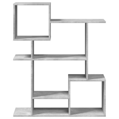 Bogreol/rumdeler 92x29x112 cm konstrueret træ betongrå