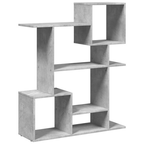 Bogreol/rumdeler 92x29x112 cm konstrueret træ betongrå