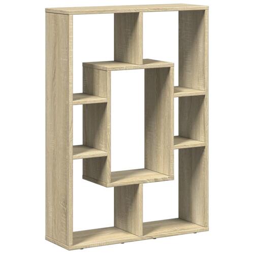 Bogreol 63x20x90 cm konstrueret træ sonoma-eg