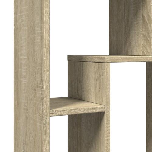 Bogreol 63x20x90 cm konstrueret træ sonoma-eg