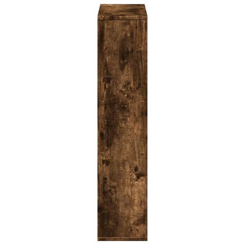 Bogreol 63x20x90 cm konstrueret træ røget egetræsfarve