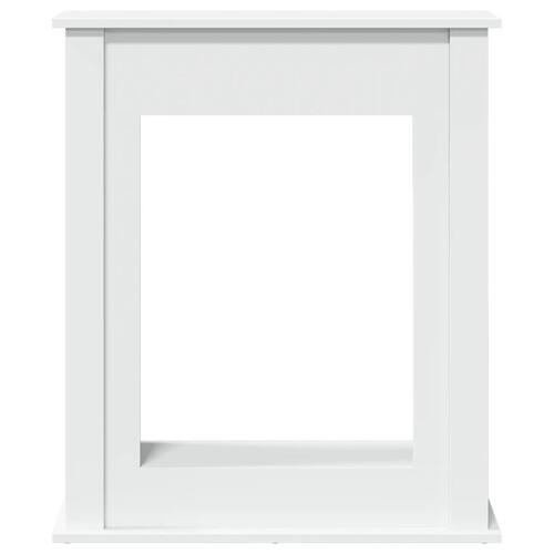 Forsats til pejs 75x20x87,5 cm konstrueret træ hvid
