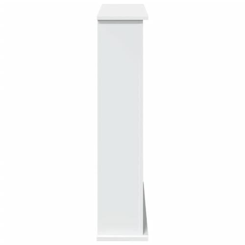 Forsats til pejs 75x20x87,5 cm konstrueret træ hvid