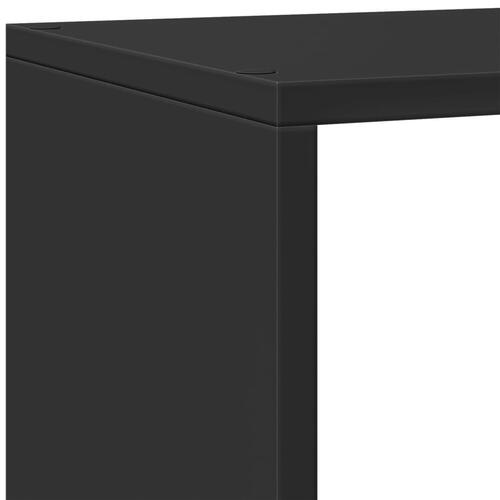 Bogreol/rumdeler 143,5x29x143,5 cm konstrueret træ sort