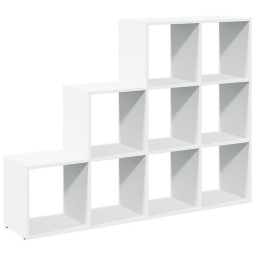 Bogreol/rumdeler 137,5x29x103,5 cm konstrueret træ hvid