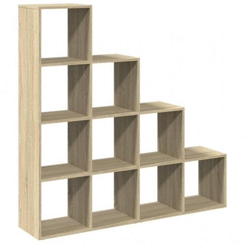 Bogreol/rumdeler i konstrueret træ - 131,5 × 29 × 131,5 cm, sonoma-eg