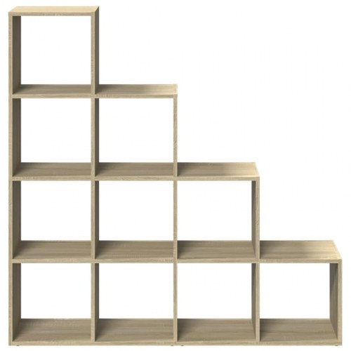 Bogreol/rumdeler i konstrueret træ - 131,5 × 29 × 131,5 cm, sonoma-eg