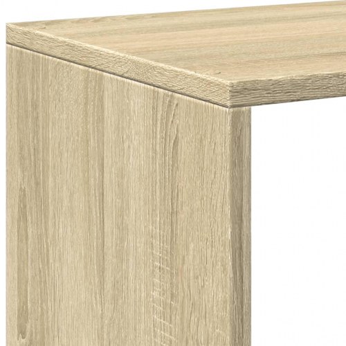Bogreol/rumdeler i konstrueret træ - 131,5 × 29 × 131,5 cm, sonoma-eg