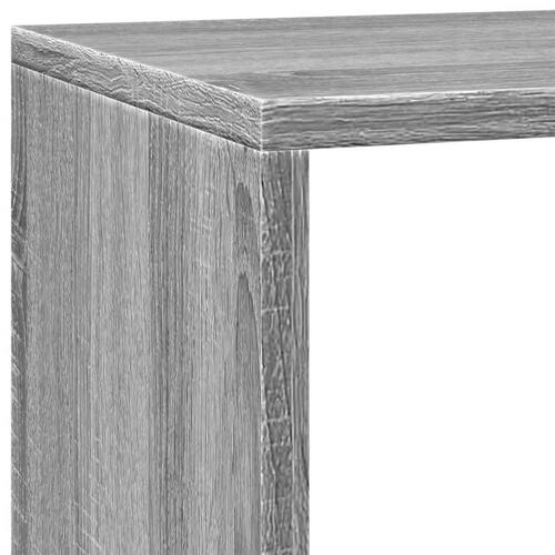 Bogreol/rumdeler 137,5x29x103,5 konstrueret træ grå sonoma-eg