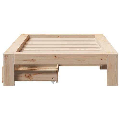 Sengeramme uden madras 100x200 cm massivt fyrretræ
