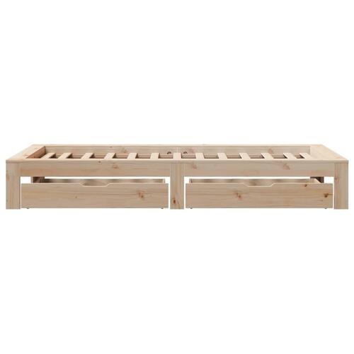 Sengeramme uden madras 100x200 cm massivt fyrretræ