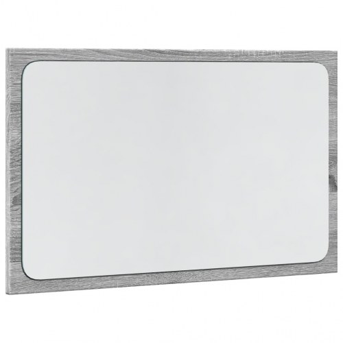 LED-badeværelsesspejl 60 x 8,5 x 38 cm - grå sonoma-eg