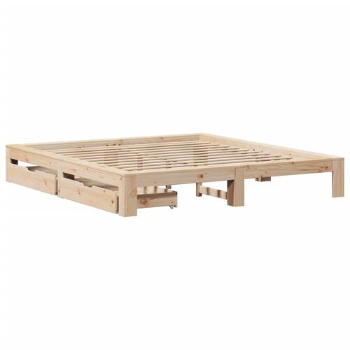 Sengeramme uden madras 180x200 cm massivt fyrretræ