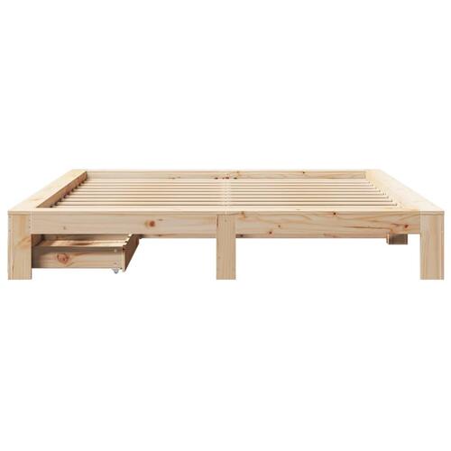 Sengeramme uden madras 180x200 cm massivt fyrretræ